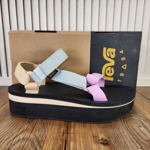 Teva Flatform Universal Sandals Womens Sz 7 Light Multi Platform Casual 1008844